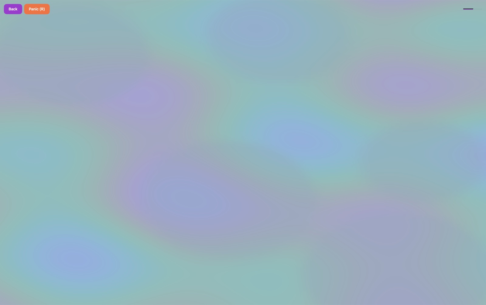 Echolume's Plasma scene in the Winter theme — soft pastel blues and purples drifting.